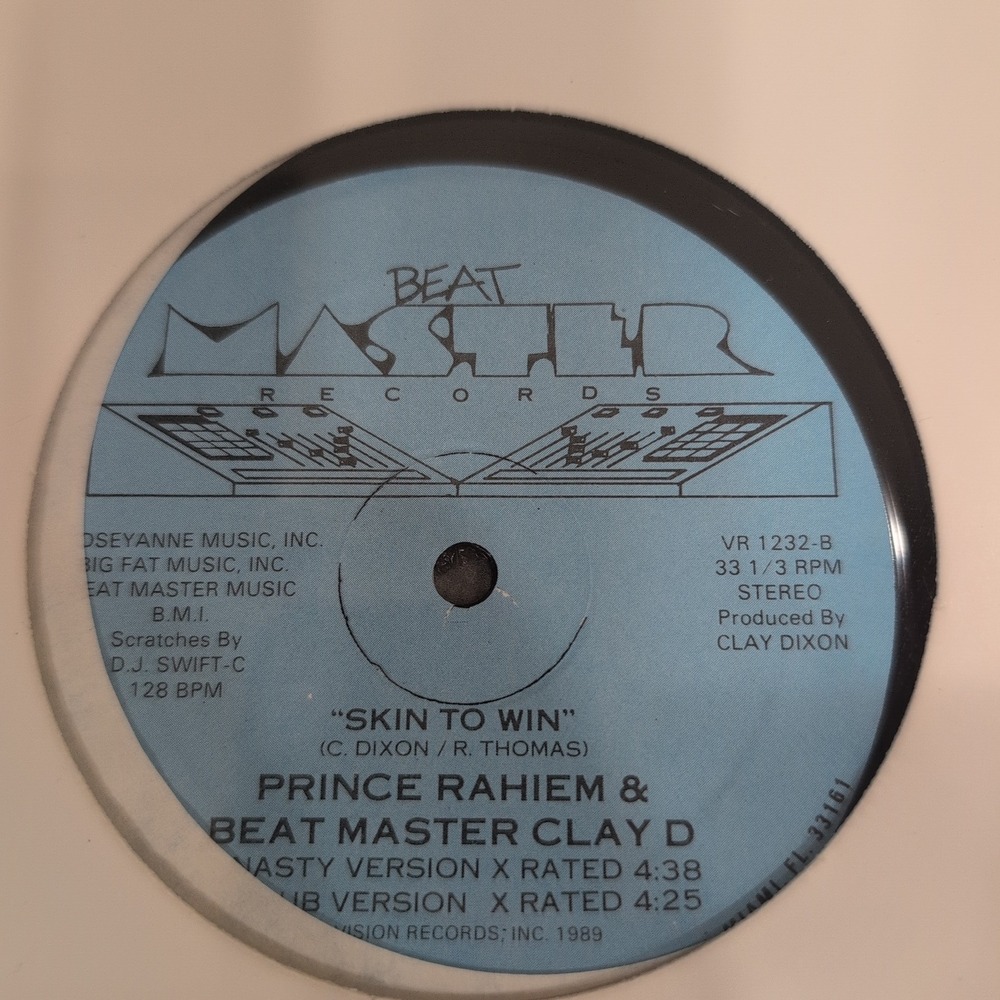 Prince Rahiem Beat Master Clay D Pull It All The Way Down 12" Vinyl 1989 VR 1232 - Picture 3 of 3